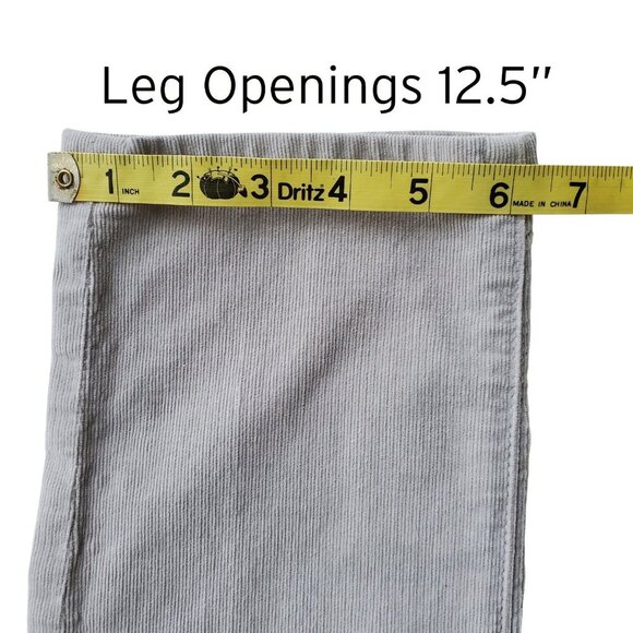 AG Adriano Goldschmied the Stevie Slim Straight Fine Wale Corduroy Gray Jeans 29 - Picture 12 of 14